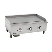 Magic Chef Commercial 36 in. Thermostatic Countertop Gas Griddle in Stainless Steel