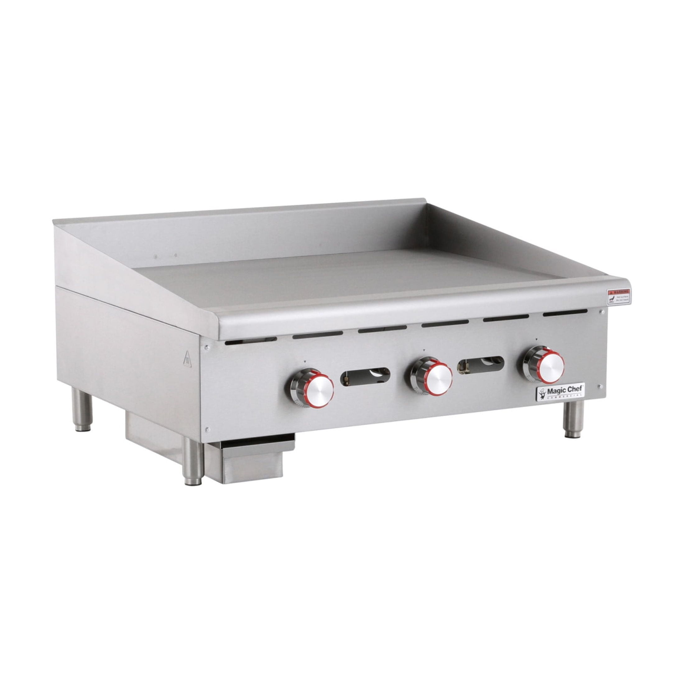 Magic Chef Commercial 36 in. Commercial Thermostatic Countertop Gas Griddle in Stainless Steel