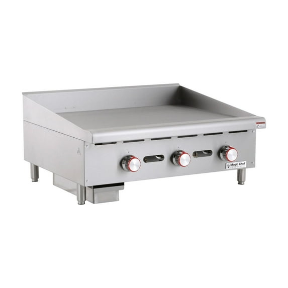 Magic Chef Commercial 36 in. Commercial Thermostatic Countertop Gas Griddle in Stainless Steel