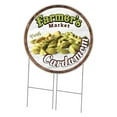 thumbnail image 1 of 36 in. Double Sided Corrugated Circular Plastic Sign - Farmers Market Cardamom, 1 of 1