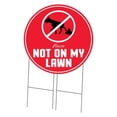 thumbnail image 1 of 36 in. Corrugated Circular Plastic Sign with Stakes - Not on My Lawn, 1 of 1