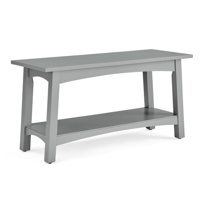 Craftsbury 36" Gray Wood Entryway Bench with Storage Shelf