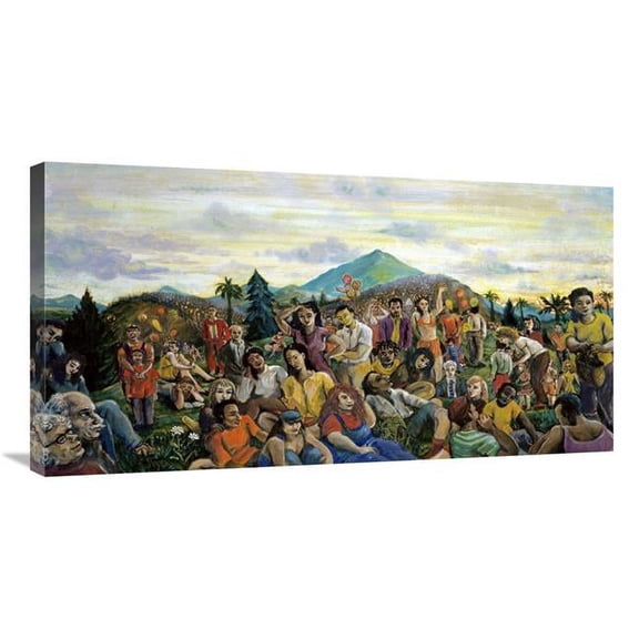 36 in. Crowd in A Landscape Art Print - Peter Rodulfo