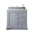 thumbnail image 1 of 36 in. De Soto Single Vanity with 3CM White Zeus Quartz Top, Silver Gray, 1 of 1