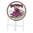thumbnail image 1 of 36 in. Double Sided Corrugated Circular Plastic Sign - Farmers Market Eggplants, 1 of 1
