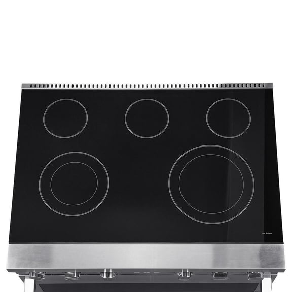 36 in Electric Range Oven, 6.0 Cu. Ft. Capacity, 5 Burners, Digital Display, Stainless Steel, Freestanding