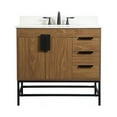 thumbnail image 1 of 36 in. Eugene Single Bathroom Vanity with Backsplash, Walnut Brown, 1 of 1