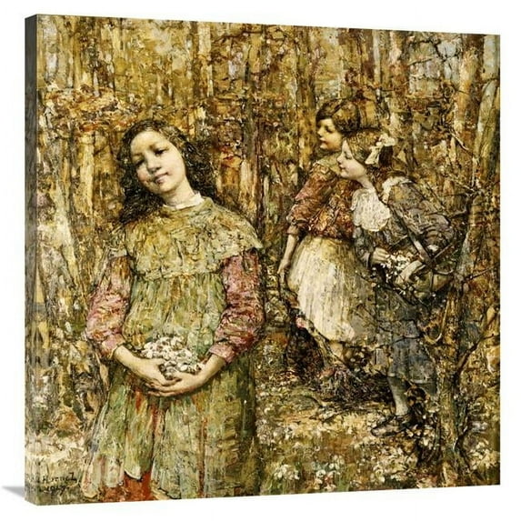 36 in. Gathering Snowdrops Art Print - Edward Atkinson Hornel