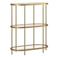 thumbnail image 1 of 36 in. Gold Metal & Glass Three Tier Etagere Bookcase, 1 of 1
