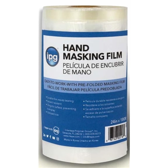 36 in. HMF 0.47 Mil Printed HDPE Masking Film - Clear