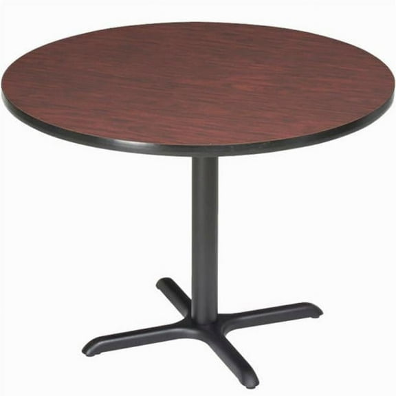 36 in. Interion Round Counter Height Restaurant Table, Mahogany