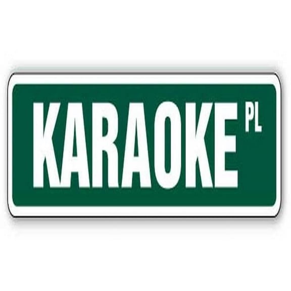 36 in. Karaoke Street Sign - Microphone Songs Discs Cd Cds