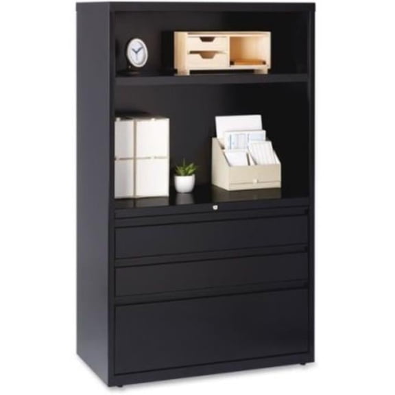 36 in. Lateral File Drawer Combo Unit, Black