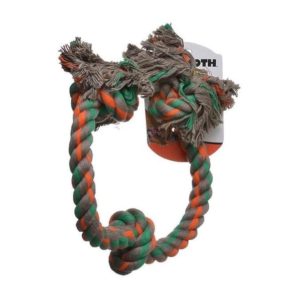 36 in. Long Flossy Chews Colored 3 Knot Tug Rope, Extra Large