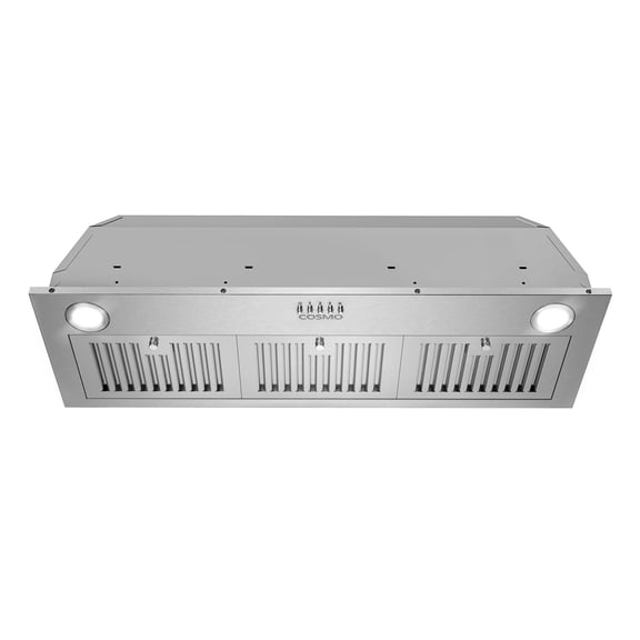 36 in. Lumin Collection Ducted Insert Range Hood, Button Controls, LED Lights, Stainless Steel