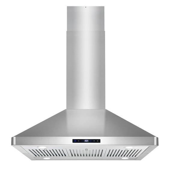 36 in. Lumin Collection Ducted Island Range Hood, Soft Touch Controls, LED Lights, Stainless Steel