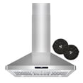 thumbnail image 1 of 36 in. Lumin Collection Ductless Island Range Hood, Soft Touch Controls, LED Lights, Stainless Steel, 1 of 13