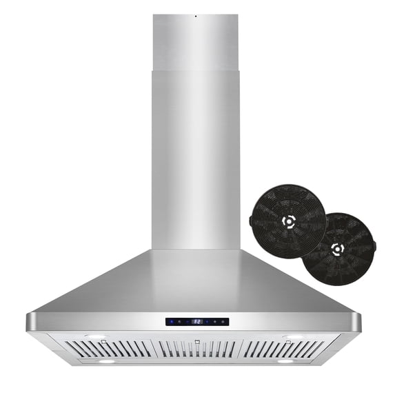 36 in. Lumin Collection Ductless Island Range Hood, Soft Touch Controls, LED Lights, Stainless Steel