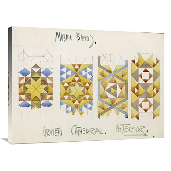 36 in. Orvieto Cathedral, Mosaic Bands Art Print - Charles Rennie Mackintosh