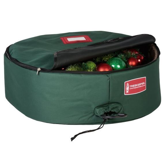 TreeKeeper 36 in. Wreath Storage Bag w/ Removable Handle (Foam Lined)