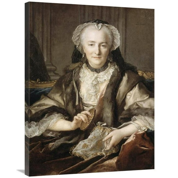 36 in. Portrait of Madame Dange Art Print - Louis Tocque