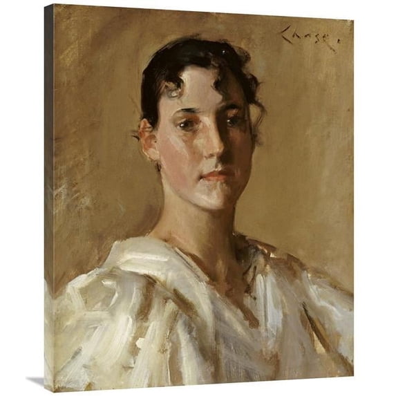 36 in. Portrait of a Woman Art Print - William Merritt Chase