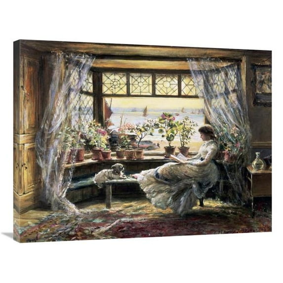 36 in. Reading by the Window, Hastings Art Print - Charles James Lewis