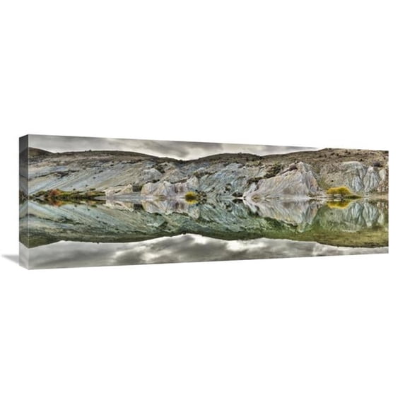 36 in. Reflection on Blue Lake, St Bathans, Central Otago, New Zealand Art Print - Colin Monteath