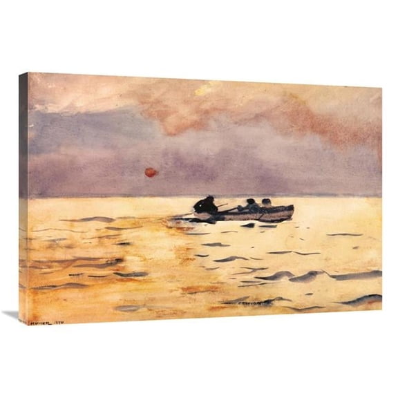 36 in. Rowing Home Art Print - Winslow Homer