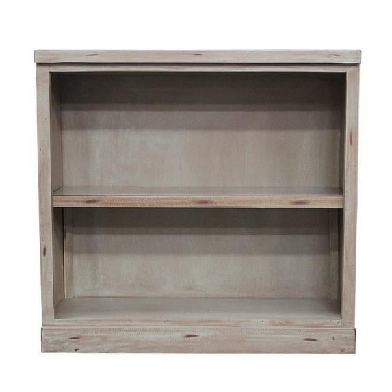 36 in. Rustic Bookcase with 1 Adjustable Wood Shelf, Light Blue
