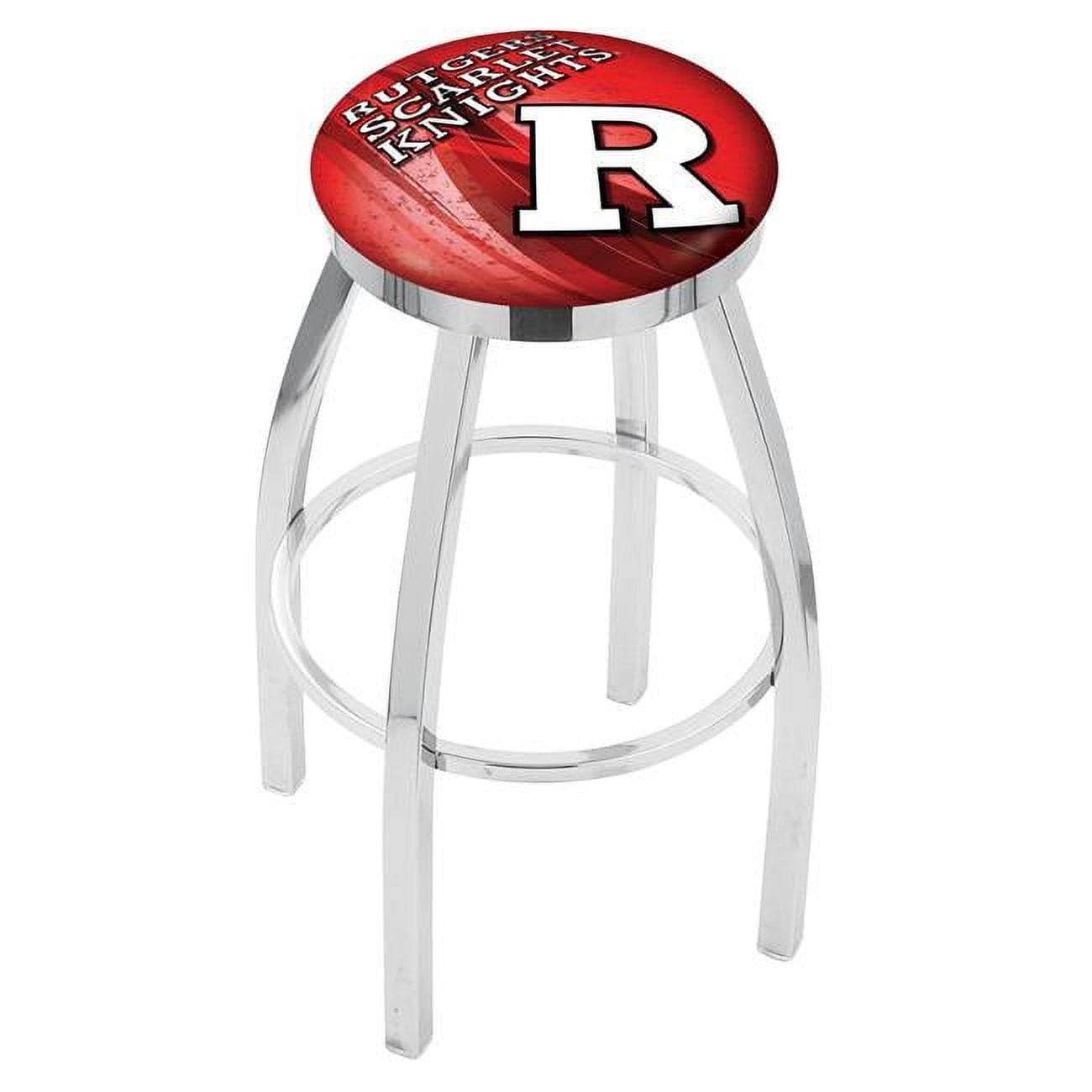 36 in. Rutgers Bar Stool with Scarlet Knights Logo Swivel Seat ...