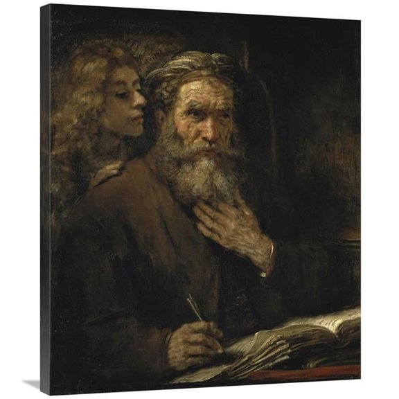 36 in. Saint Matthew & The Angel Art Print - Rembrandt Van Rijn