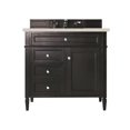 thumbnail image 1 of 36 in. Single Vanity, Black Onyx with 3 cm Lime Delight Quartz Top, 1 of 1