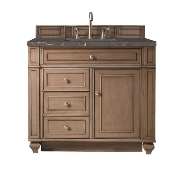 36 in. Single Vanity, Whitewashed Walnut with 3 cm Parisien Bleu Quartz Top