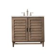 thumbnail image 1 of 36 in. Single Vanity Whitewashed Walnut with 3 cm Victorian Silver Quartz Top, 1 of 1