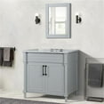 thumbnail image 1 of 36 in. Single Vanity with Carrara Marble Top, Light Gray & White, 1 of 1