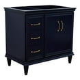 thumbnail image 1 of 36 in. Single Wooden Vanity  Blue Finish Right Door Cabinet Only, 1 of 10