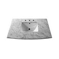 thumbnail image 1 of 36 in Single sink vanity in sable walnut with marble top in white, 1 of 3