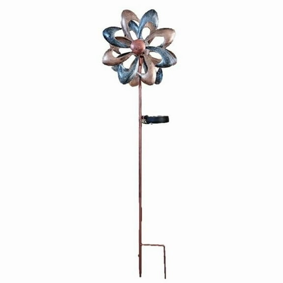 36 in. Solar Windmill Garden Statue