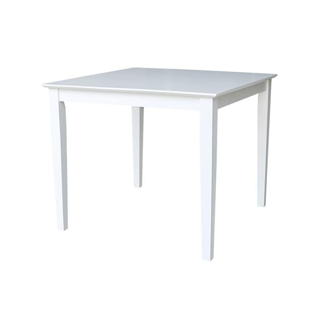 White Solid Wood 36" Square Counter Height Dining Table