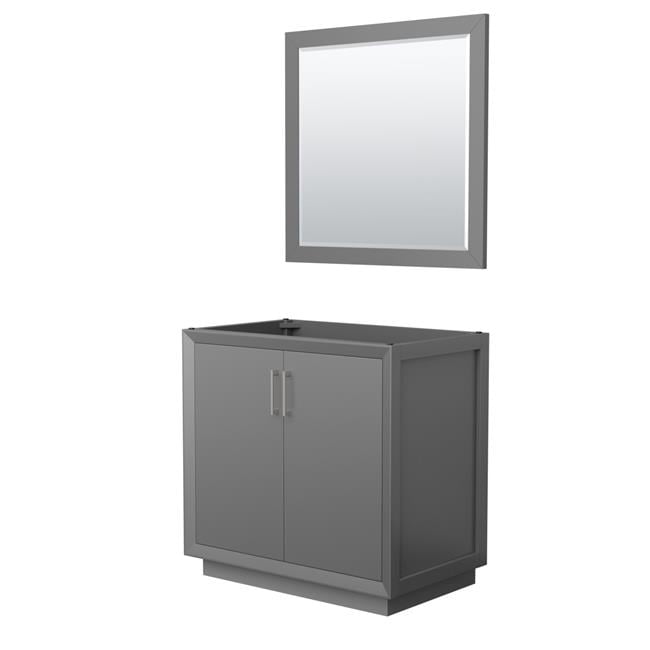 36 in. Strada Single Bathroom Vanity, Dark Gray, No Countertop, No Sink