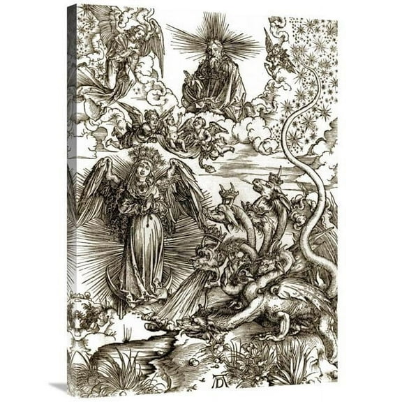 36 in. The Apocalyptic Woman Art Print - Albrecht Durer