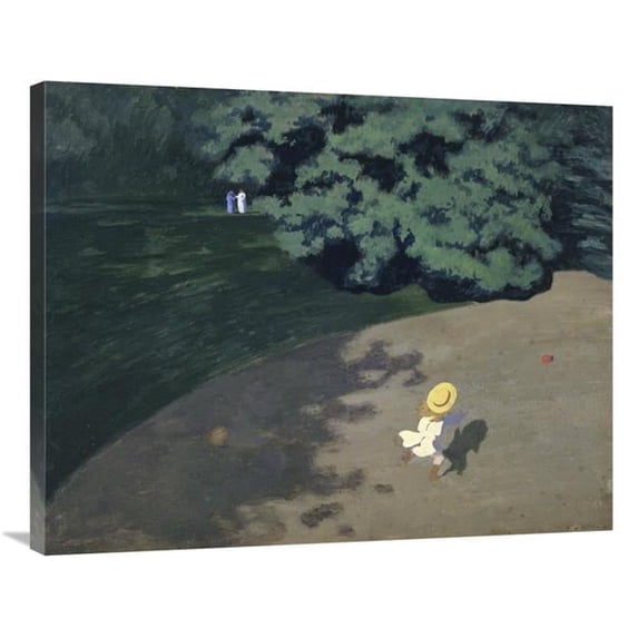 36 in. The Ball - Corner of the Park, Child Playing with Ball Art Print - Felix Vallotton