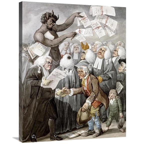36 in. The Devil Among Lawyers Art Print - Robert Dighton