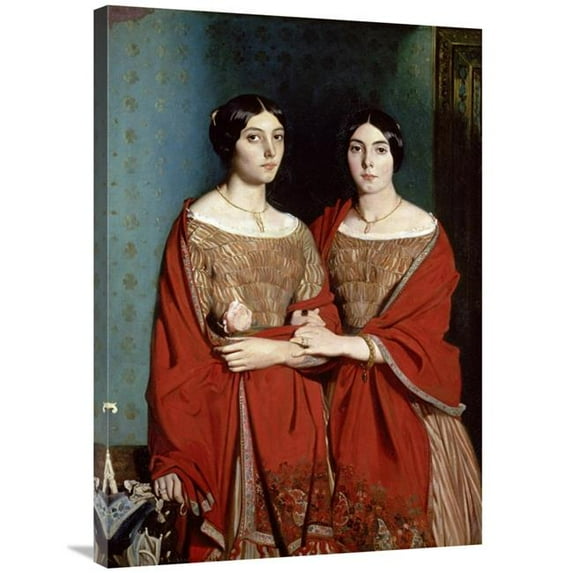 36 in. The Two Sisters Art Print - Theodore Chasseriau