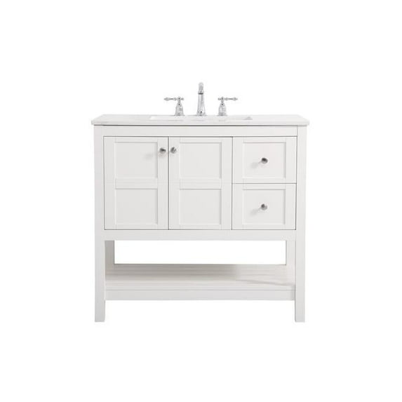 36 in. Theo Single Bathroom Vanity, White
