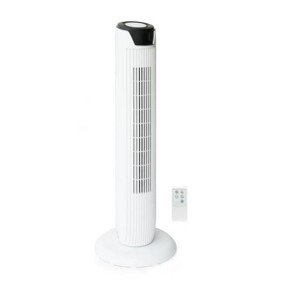 36 in. Tower Fan with Remote & Timer, White