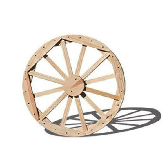 36 in. Treated Pine Decorative Wagon Wheel