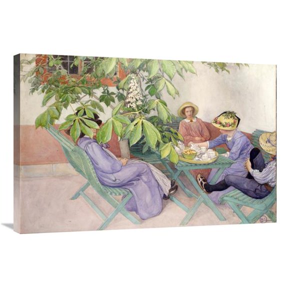 36 in. Under the Chestnut Tree Art Print - Carl Larsson