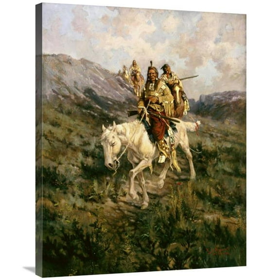 36 in. Visit to Another Tribe Art Print - Edgar Samuel Paxson